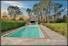 Maison Landaise de charme de 140 m² à vendre 6 pièces CASTETS (40) au calme avec piscine.