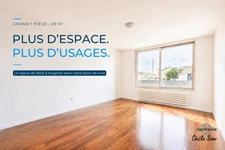 TRES GRAND 1 PIÈCE AU DERNIER ÉTAGE D’UN IMMEUBLE CONTEMPORAIN