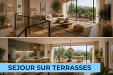 Duplex 4 pièces, terrasse et balcon : la vie de famille au vert prend de la hauteur à Paris 18e