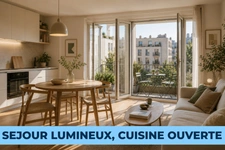 Deux terrasses, une vraie pièce de vie et le parc à proximité — Paris 18e