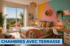 Duplex 4 pièces, terrasse et balcon : la vie de famille au vert prend de la hauteur à Paris 18e