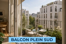 South-facing balcony, Chapelle Charbon park nearby: Paris 18th arrondissement with a difference