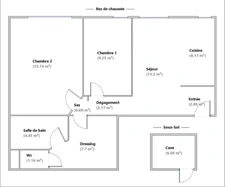 Appartement à vendre 3 pièces LYON 7EME GARIBALDI- Proche du Parc Blandan (69)