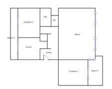 Appartement à vendre 3 pièces TARBES (65) CENTRE VILLE - T3 avec terrasse et Balcon