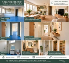  SOISSONS (02) A VENDRE  HYPER CENTRE APPARTEMENT DE 38 m2  AVEC PARKING