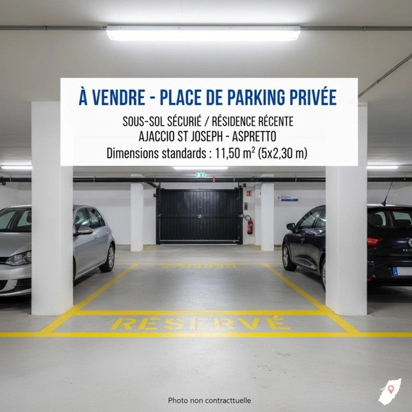 Place de stationnement sécurisée à VENDRE AJACCIO - entrée de ville SAINT JOSEPH-ASPRETTO