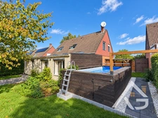 Maison individuelle 136 m² · Semi-plain-pied possible · Jardin & Piscine · Noyelles-sur-Selle
