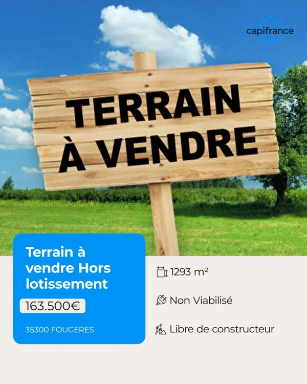 Terrain à vendre à FOUGERES (35300)