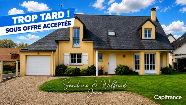 LES TROIS LACS (27) - Maison individuelle - 4 chambres + bureau - vie de plain-pied - terrain de 1200 m²