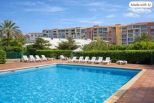☀️ **Le Cap d’Agde comme on l’aime !** 🌊 Un appartement entièrement rénové, climatisé, avec piscine et parking, à proximité de la mer. 🌴