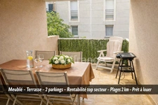 ✨ AGDE – Les Cayrets – T3 MEUBLÉ 55 M² – TERRASSE – 2 PARKINGS – DERNIER ÉTAGE