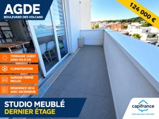 RARE À AGDE – Studio meublé dernier étage avec garage fermé privatif