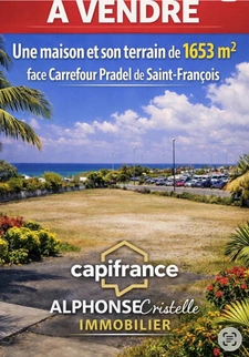Maison 4 pièces et son terrain à vendre SAINT FRANCOIS (971)