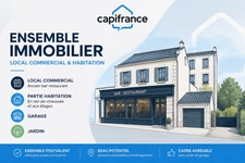 PLEYBEN (29) - Immeuble mixte - Local commercial 200m²  + habitation 166m² -  fort potentiel