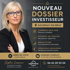 Immeuble de rapport à vendre à Gournay-en-Bray – Commerce loué et potentiel de création de 3 logements