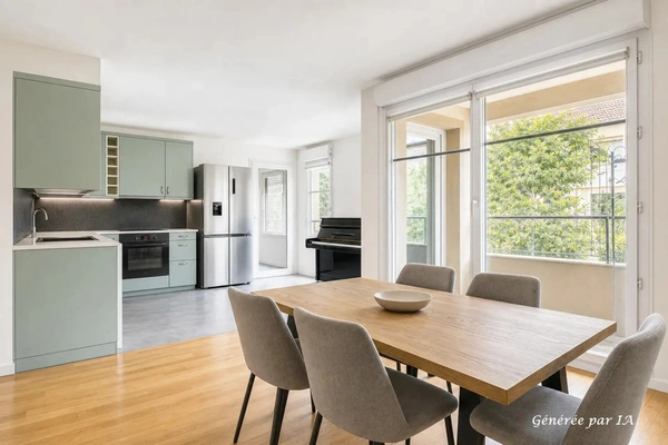 Appartement à vendre 4 pièces avec bureau, loggia et deux places de parking dans une résidence et recherchée