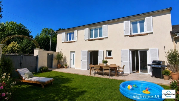 Maison de ville rénovée à vendre, 4 pièces, jardin - SAINT VRAIN