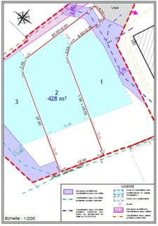 Terrain viabilisé de 428m2 à VANNES