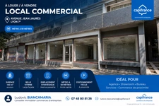 Local/bureau à louer LYON 7EME (69) local commercial de 140m2 environ, 98m2+42m2 au sous sol à gerland