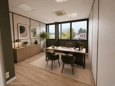 Plateau de bureaux à vendre SAINTE FOY LES LYON (69), bureaux d'une surface de 190 m² (partie privative) et 20 m² de parties communes. Possibilité d'acheter en sus 7 places de stationnement.