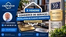 Fonds de commerce de service à vendre proche de LYON 1ER (69) entreprise de gravure et pose de plaques nominatives pour particuliers et professionnels et signalétique 