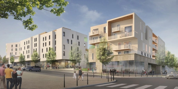 Dpt Rhône (69), Murs à vendre SATHONAY CAMP locaux/bureaux avec vitrines sur rue,  135m2 en centre ville, brut de béton