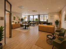 Plateau de bureaux à vendre SAINTE FOY LES LYON (69), bureaux d'une surface de 190 m² (partie privative) et 20 m² de parties communes. Possibilité d'acheter en sus 7 places de stationnement.