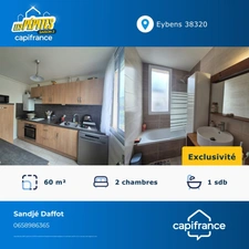 SOUS OFFRE D'ACHAT Eybens Secteur Résidentiel– T3 traversant Est/Ouest, vue montagne, en très bon état, loggia et cave