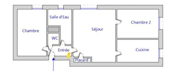 Achat Appartement T3 Grenoble – 3 Pièces de 48m² Traversant Est-Sud avec Séjour Lumineux, Cuisine moderne équipée et meublée & Cave 