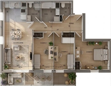 Appartement T4 La Courneuve