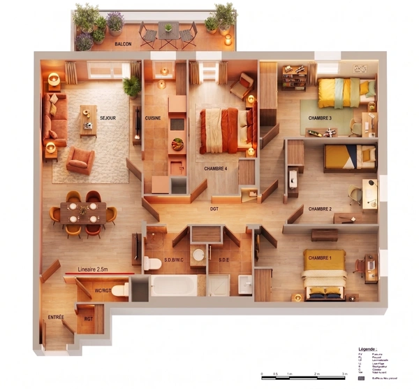 Appartement T5 à La Courneuve