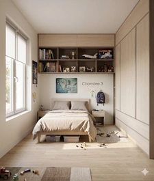 T4 avec balcons et jardin partagé  à Pantin– Limite Pré-Saint-Gervais