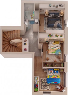 Duplex de 87 m² avec jardin de 51 m² et terrasse à Pantin