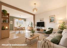 Maison 70 m² – terrain clos 1 425 m² - 2 chambres – double garage.
