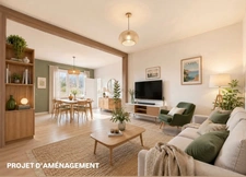 Maison 70 m² – 2 chambres  - terrain clos 1 425 m² – double garage.