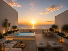 Canet-en-Roussillon – Rooftop d’exception en première ligne avec vue mer, piscine privée et 160 m² de rooftop