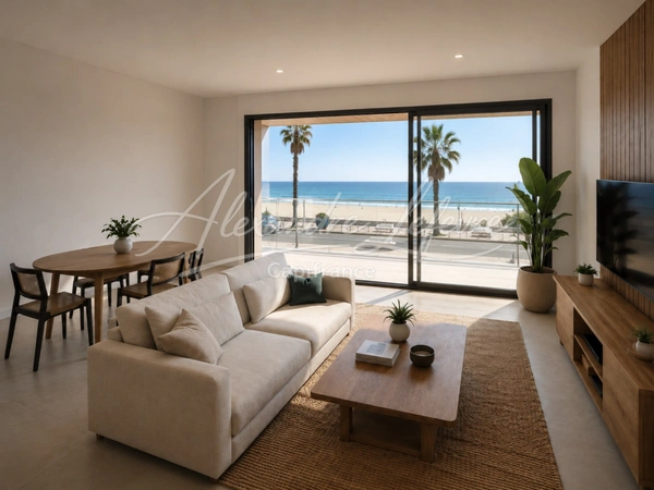 Canet-en-Roussillon – Appartement 3 pièces en première ligne avec deux terrasses et vue mer exceptionnelle (lot 101)