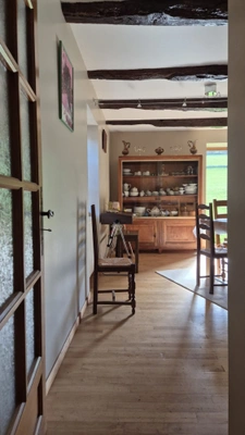 Corps de ferme en pierre à vendre-maison de caractére avec grange et terrain-cadre campagne