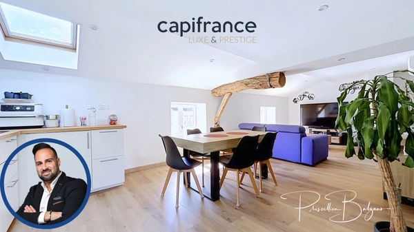 Appartement à vendre 2 pièces GREZIEU LA VARENNE (69) GRÉZIEU-LA-VARENNE – T2 de 48 m² en hypercentre, dernier étage, charme et luminosité