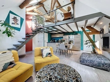 Dpt Rhône (69), TASSIN LA DEMI LUNE à vendre LOFT en Duplex T2bis/T3 d'environ 64,79 m² utiles, Parc, Atypique, dernier étage 