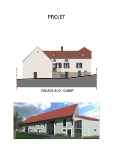 Maison et granges entre Venarey-les-Laumes et Vitteaux (21)