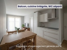 NEUF - Appartement T2 bis de 39,06 m² avec alcôve, balcon et stationnement - Résidence Reverso à Louviers
