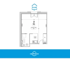 MALAKOFF - STUDIO 1 er étage sur jardin 