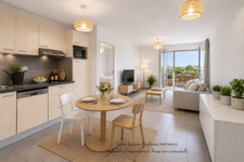 Appartement à vendre 2 pièces JUVIGNAC (34)-1 Chambre-2 Terrasses-Parking-Rez de jardin-Résidence Seniors