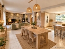 LANDERNEAU, MAISON FAMILIALE HORS LOTISSEMENT, 5 CHAMBRES, REZ DE JARDIN, GRANDE TERRASSE