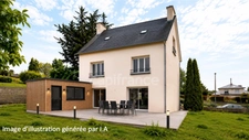 LANDERNEAU, MAISON FAMILIALE HORS LOTISSEMENT, 5 CHAMBRES, REZ DE JARDIN, GÉOTHERMIE, POELE