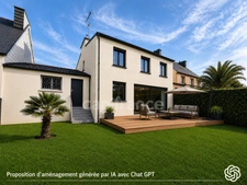 Maison en impasse, beaux volumes, rez de chaussée à aménager, grand garage, à GUIPAVAS (29)