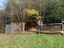 Authentic Auvergne mill on the banks of a stream.
