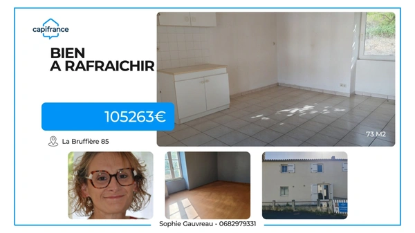  Maison à vendre 4 pièces LA BRUFFIERE (85)