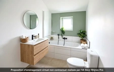 SAINT GENIS LAVAL - Maison de village avec courette et grand garage